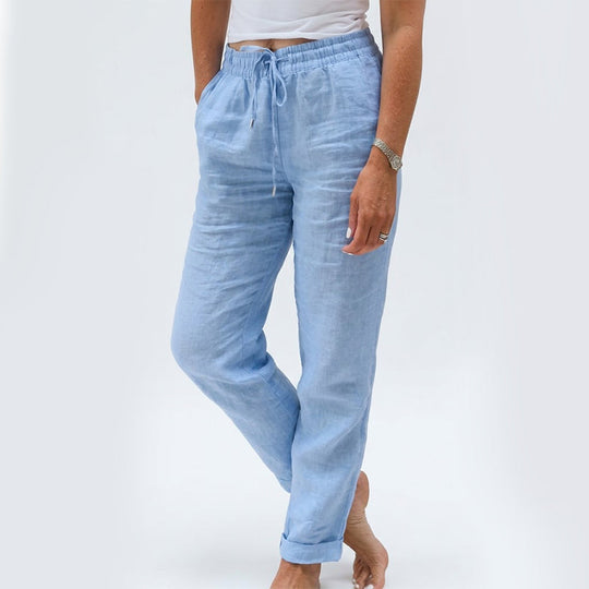 👖Women's  Elastic Waist Cotton Linen Casual Pants