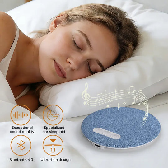 HYUNDAI S1 Ultra-Thin Bluetooth Pillow Speaker with Bluetooth 6.0, Soft Immersive Sound Field, Pillow CD Player for Bedtime Music & Audiobooks, Headphone-Free Sleep Speaker, Compatible with Android & iOS