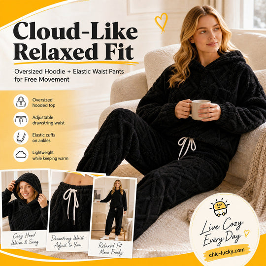 Embossed Geometric Plush Set – Timeless Comfort & Effortless Style For Every Occasion