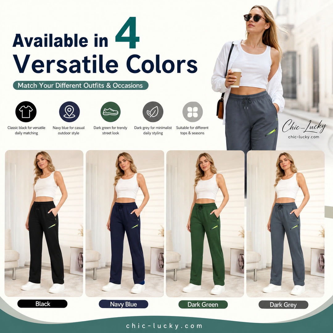 ⏳LAST DAY SALE 50% OFF!!🔥Women’s Straight-Leg Cargo Trousers – Elastic Waist, 6-Pocket Casual Pants for Work, Travel & Everyday Wear 👖✨