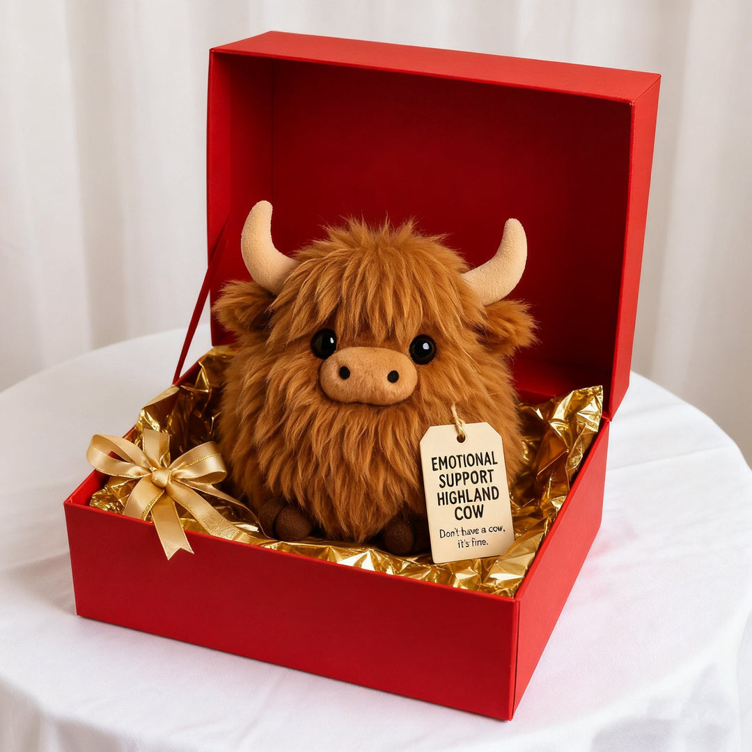 🎅Christmas Sale 40% OFF!!🎄20K+ SOLD! 🎁✨Emotional Support Highland Cow Plush🐮