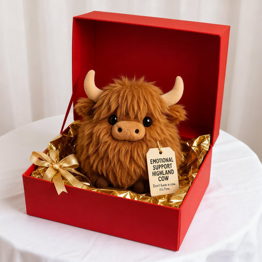 🎅Christmas Sale 40% OFF!!🎄20K+ SOLD! 🎁✨Emotional Support Highland Cow Plush🐮