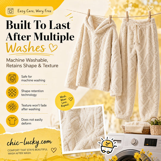 Embossed Geometric Plush Set – Timeless Comfort & Effortless Style For Every Occasion