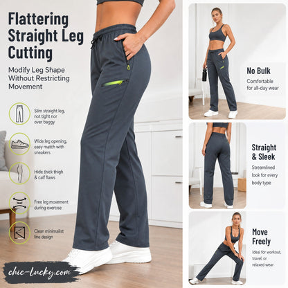 ⏳LAST DAY SALE 50% OFF!!🔥Women’s Straight-Leg Cargo Trousers – Elastic Waist, 6-Pocket Casual Pants for Work, Travel & Everyday Wear 👖✨