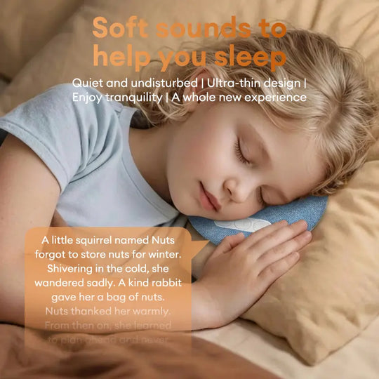 HYUNDAI S1 Ultra-Thin Bluetooth Pillow Speaker with Bluetooth 6.0, Soft Immersive Sound Field, Pillow CD Player for Bedtime Music & Audiobooks, Headphone-Free Sleep Speaker, Compatible with Android & iOS