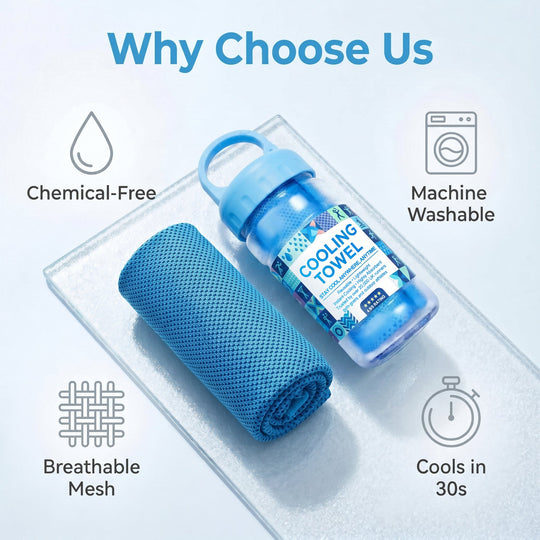 ❄️Cold Sweat Towel You Can Use Anywhere, Anytime! Reusable Soft Absorbent Cooling Portable