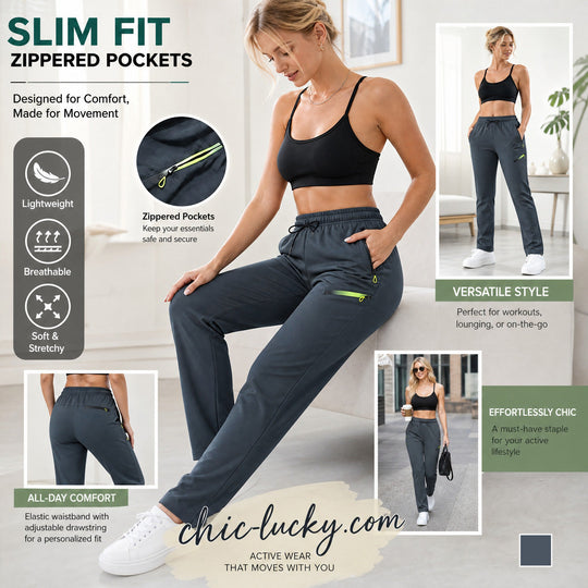 ⏳LAST DAY SALE 50% OFF!!🔥Women’s Straight-Leg Cargo Trousers – Elastic Waist, 6-Pocket Casual Pants for Work, Travel & Everyday Wear 👖✨