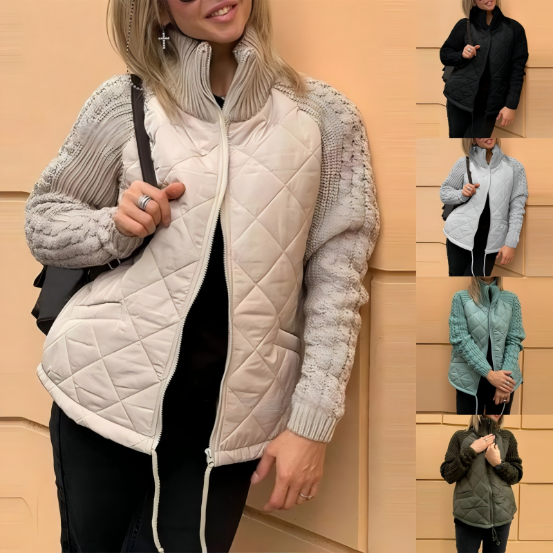 ✨2026 Collection at 50% OFF🎁Women's Knit Patchwork Puffy Jacket