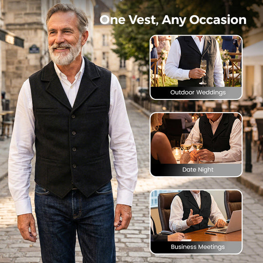 🔥Hot Sale Deals-Men's Slim Fit Casual Business Vest