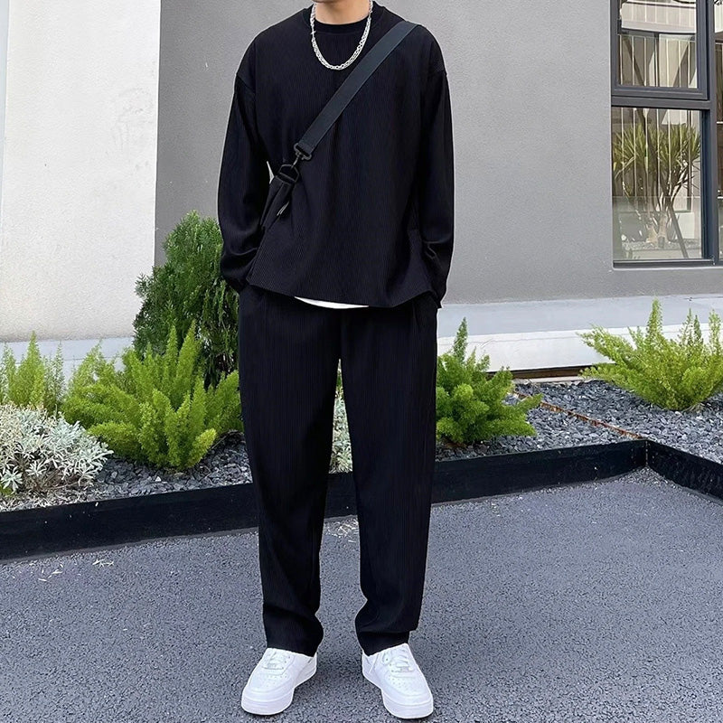 Loose Fashionable Long Sleeve 2-piece Set