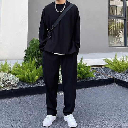 Loose Fashionable Long Sleeve 2-piece Set