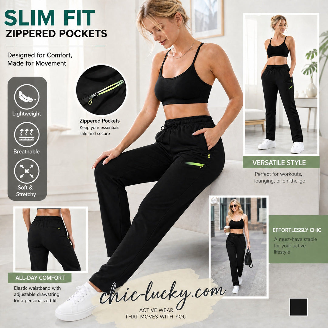 ⏳LAST DAY SALE 50% OFF!!🔥Women’s Straight-Leg Cargo Trousers – Elastic Waist, 6-Pocket Casual Pants for Work, Travel & Everyday Wear 👖✨