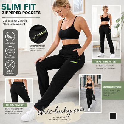 ⏳LAST DAY SALE 50% OFF!!🔥Women’s Straight-Leg Cargo Trousers – Elastic Waist, 6-Pocket Casual Pants for Work, Travel & Everyday Wear 👖✨
