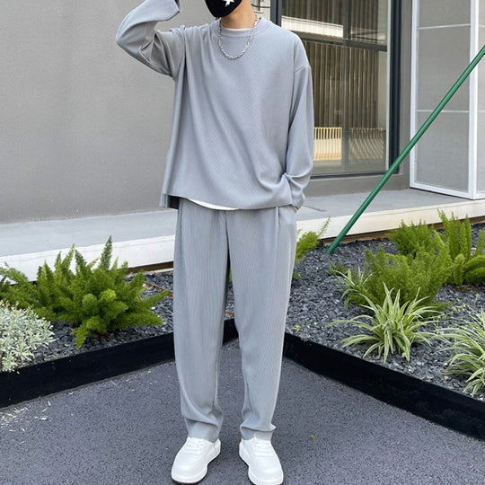 Loose Fashionable Long Sleeve 2-piece Set