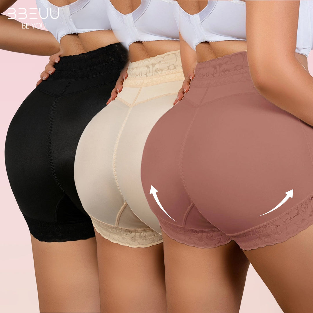BBEUU 3PC High Waist Shapewear Panty with Anti-Slip Silicone Band - Stretchy Breathable & Seamless Tummy Control Butt Lifting for Everyday Confidence Women's Basic Minimalist Multi Colors 3Pcs Leg
