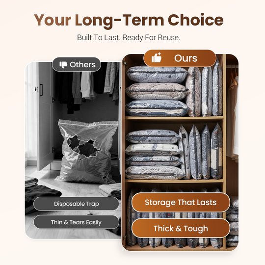 🏆⚡ 50K+ SOLD! Cordless Travel Vacuum Storage Compression Bag