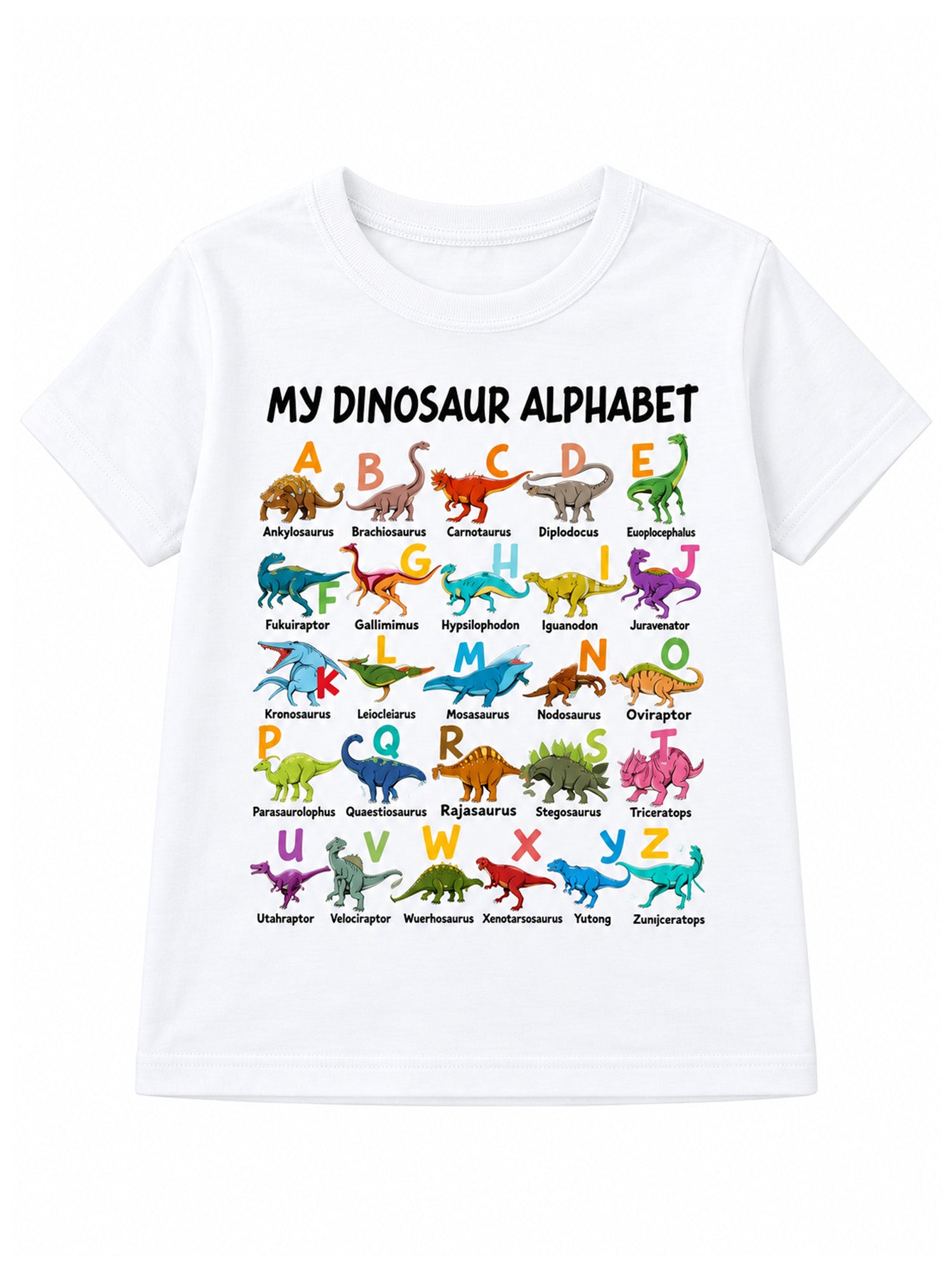 🦖Hot Sale 50% OFF✨Kids Dinosaur Alphabet Graphic T-Shirt