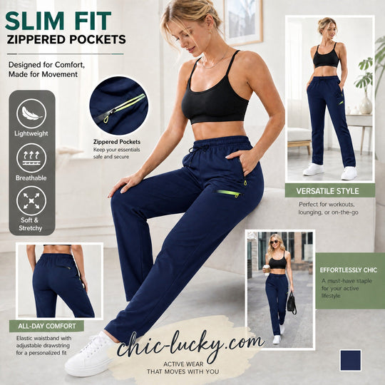 ⏳LAST DAY SALE 50% OFF!!🔥Women’s Straight-Leg Cargo Trousers – Elastic Waist, 6-Pocket Casual Pants for Work, Travel & Everyday Wear 👖✨