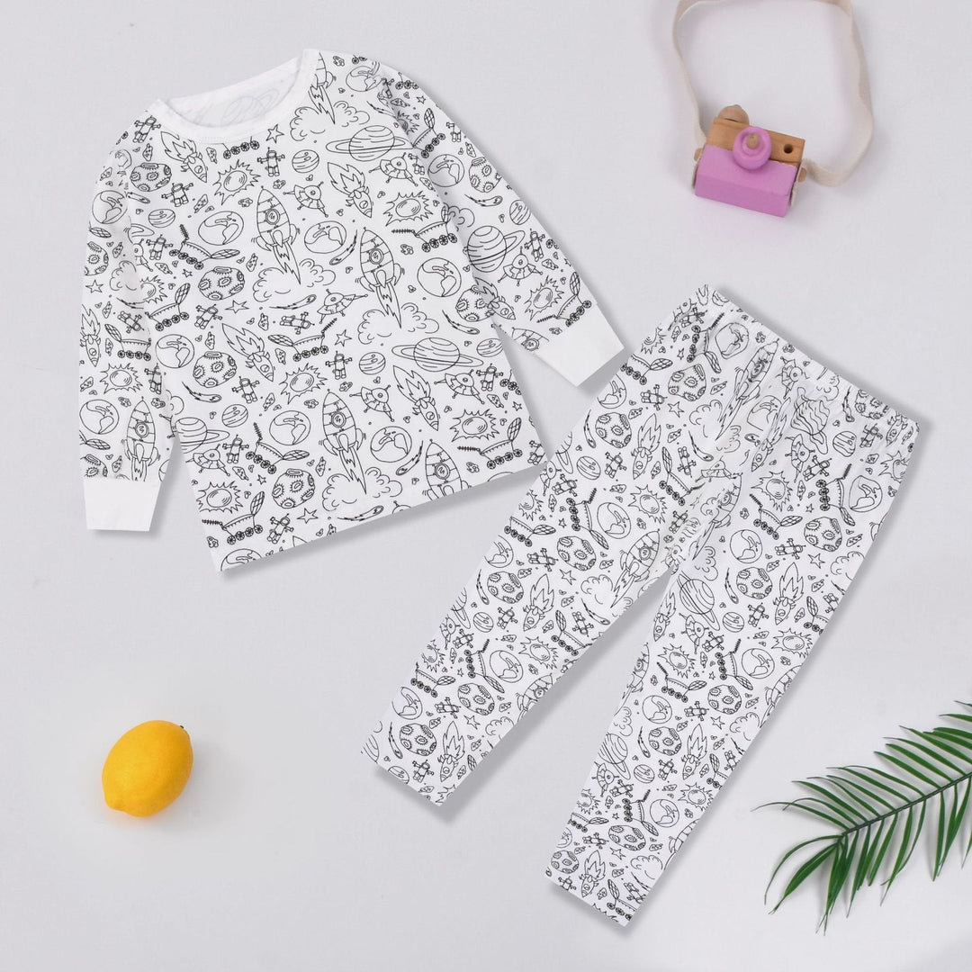 💥Hot Sale - 50%OFF🎁🎨DIY Cartoon Colorable Pajamas for Kids