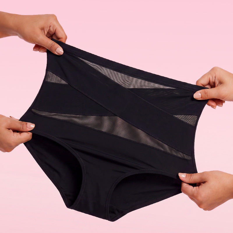 🌸Last Day-Buy 1 Get 3 Packs✨Plus-Size High-Waist Cross Tummy Control Panties