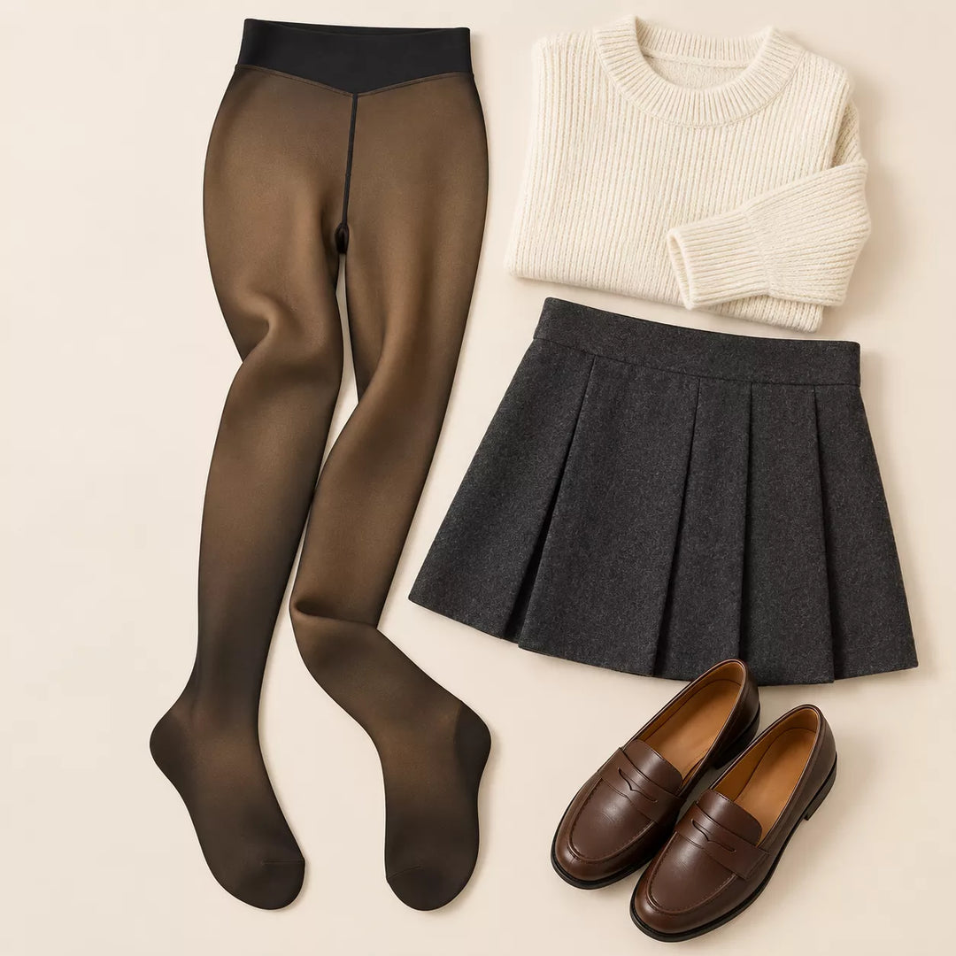 Viral One-Seam Shaping Fleece Leggings – High-Waisted Tummy Control & Warmth