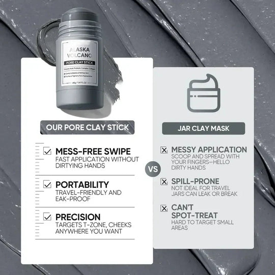 Dual Clay Mask Stick Set — Mugwort Clarifying / Volcanic Mud Detoxifying / Brightening & Even-Toning