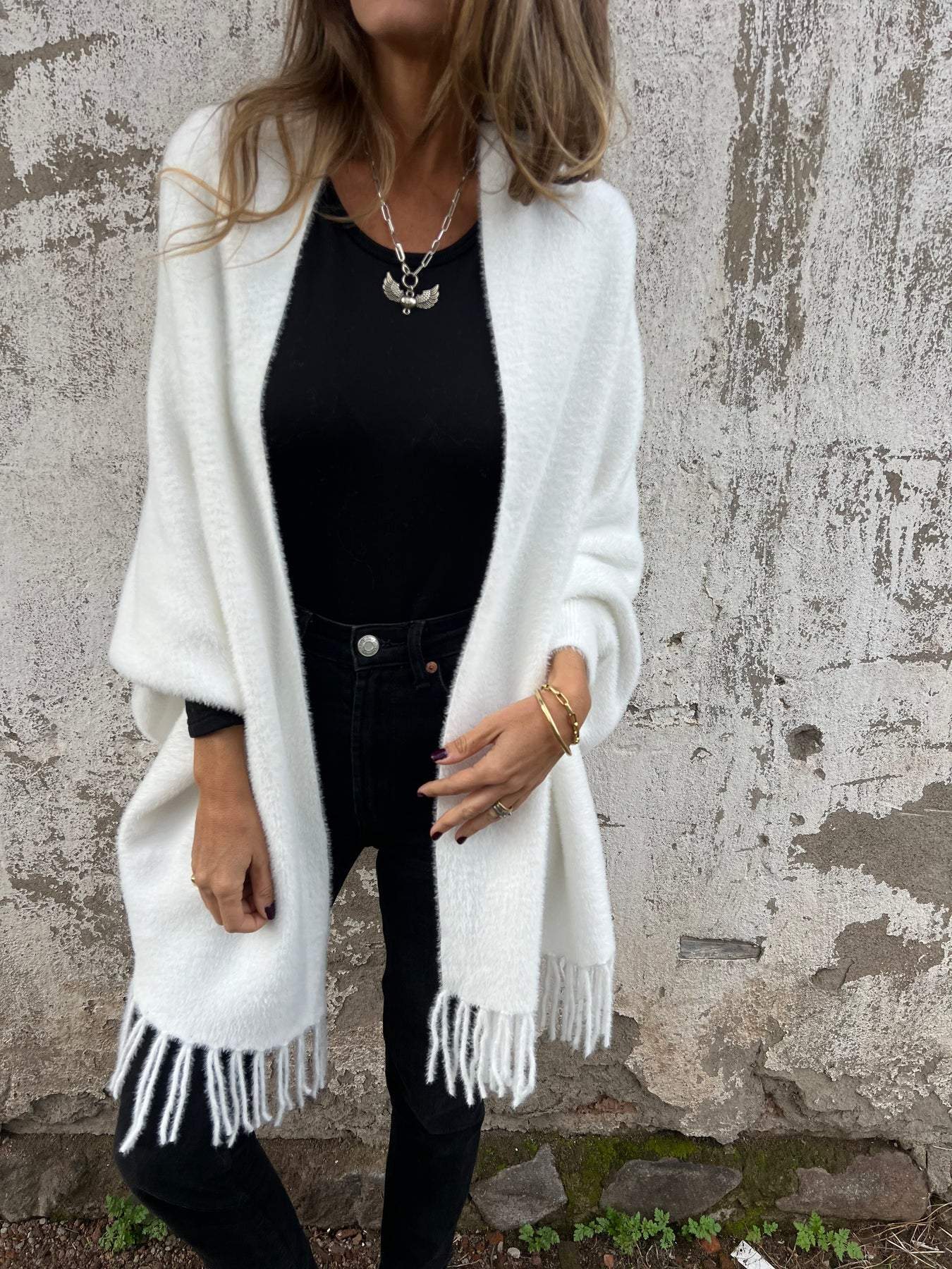 🔥🖤Black Friday Sale:50% OFF🔥Women's Long Sleeve Casual Tassel Shawl Coat