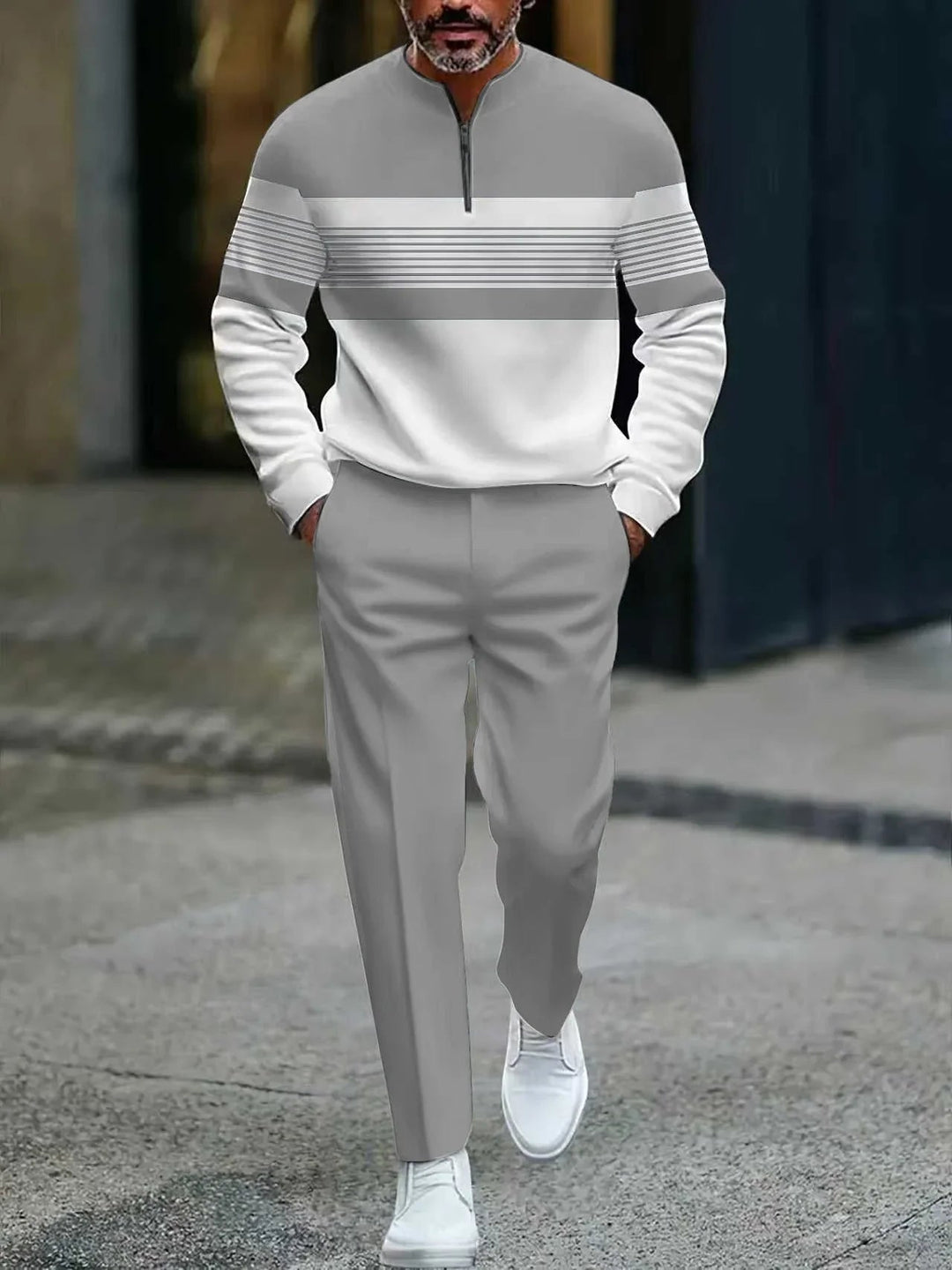 ⏰🔥LIMITED TIME 50% OFF & FREE SHIPPING!🔥80K+ SOLD!🧵 Men's Graphic Print Pullover & Pants Set – Bold streetwear style. Ultimate comfort for lounging or errands👖