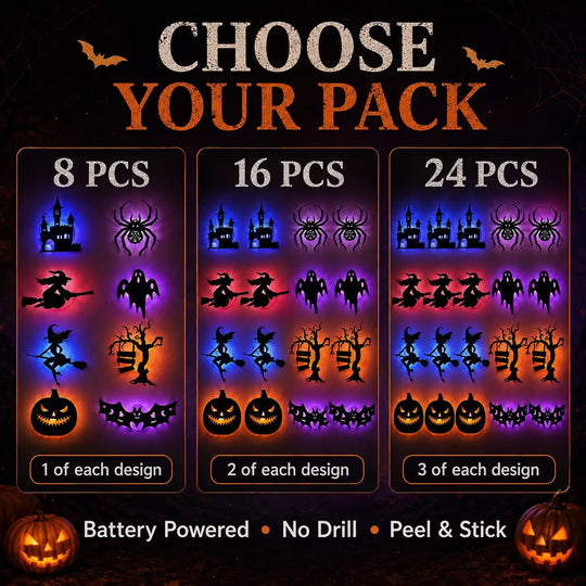 🔥Last Day Promotion 60% OFF|🎃 Halloween LED Silhouette Wall Light Stickers