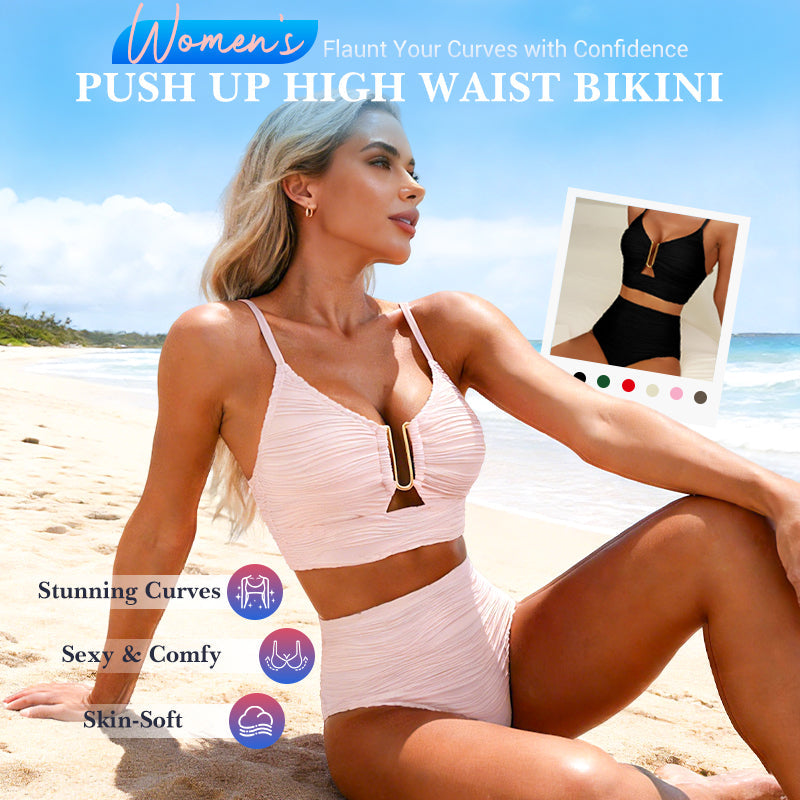 Push Up High Waist Bikini for kvinner