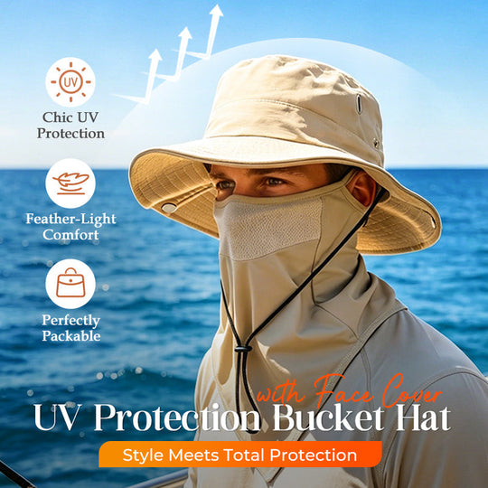 UV Protection Bucket Hat with Face Cover