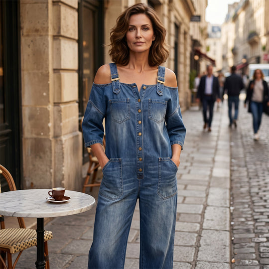 ⏳🔥LIMITED-TIME 50% OFF! 👗 Loose Fit Wide-Leg Overall Jumpsuit with Pockets – Effortless Comfort & Style ✨
