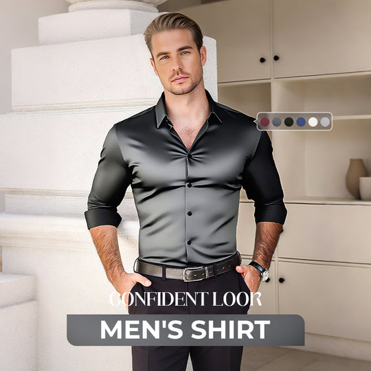 📢Hot Sale 50% OFF !!!⏰Men's Solid Color Lapel Long Sleeve Button-Down Shirts