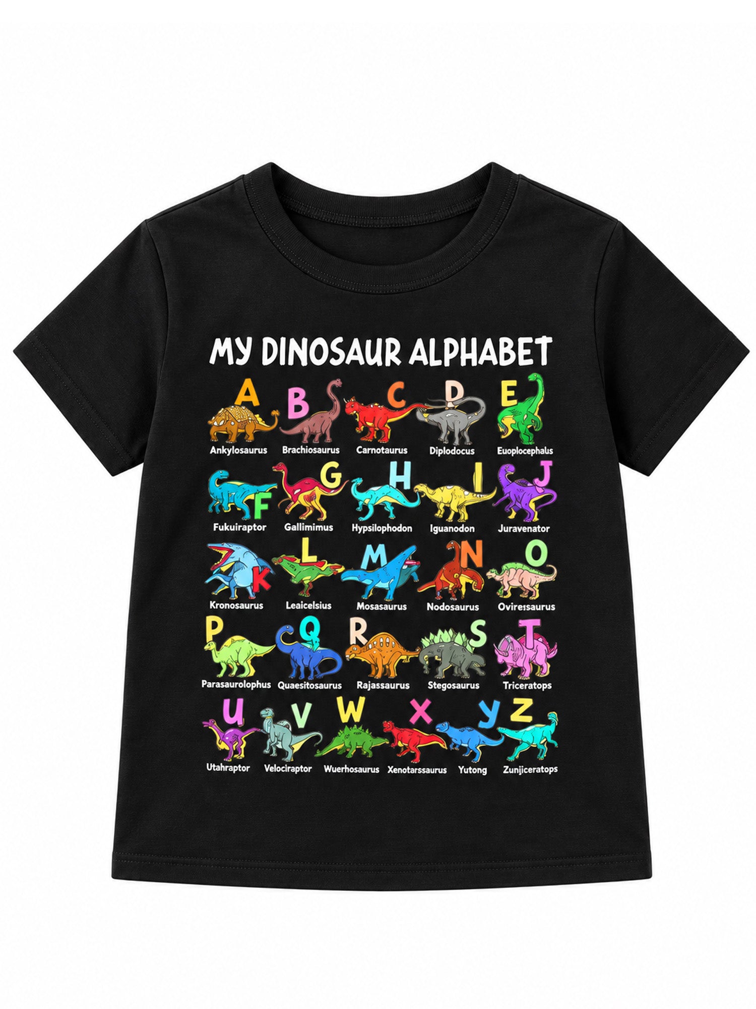 🦖Hot Sale 50% OFF✨Kids Dinosaur Alphabet Graphic T-Shirt