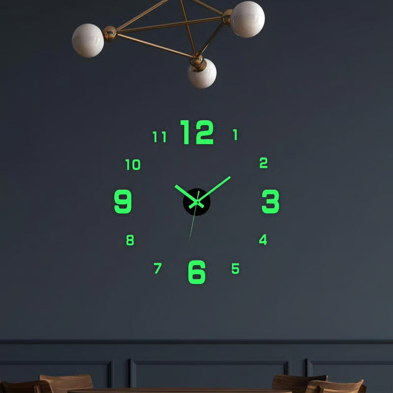 🕒Modern 3D Digital Wall Clock – Silent Acrylic Luminous Wall Decor, Night Glow Easy-Read Time Display, Stylish Home Decoration & Gift