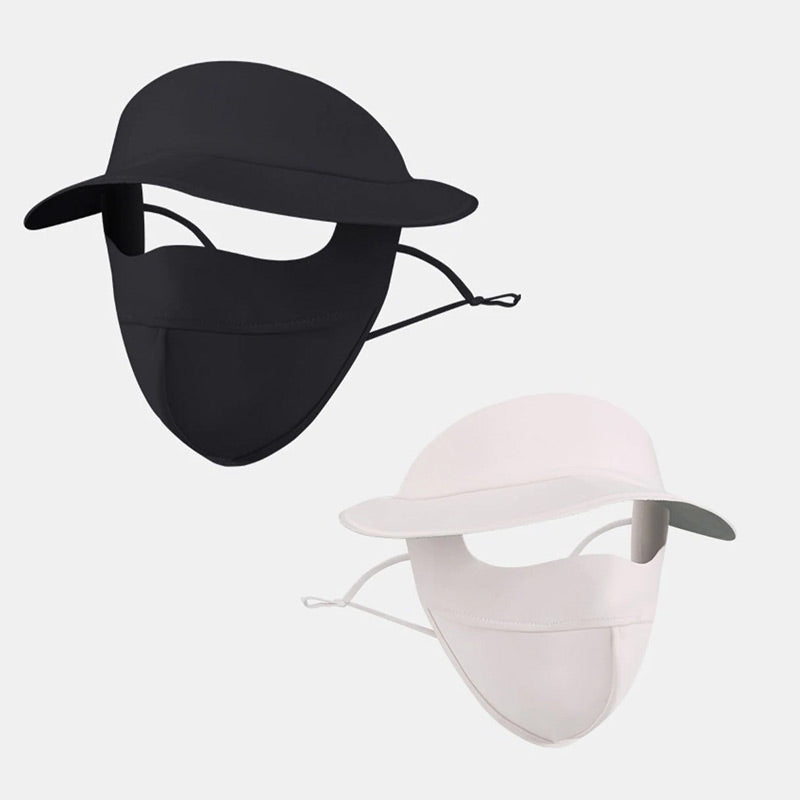 🔥Cumpără 1 Primești 1 Gratuit🔥Pălărie de protecție solară din mătase mată pentru față întreagă