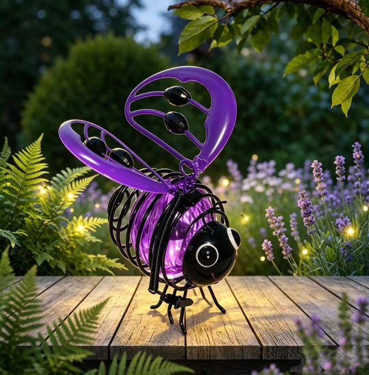 🐝Hanging Solar Bee Light – Warm Amber Glow, Flicker-Free, Perfect for Garden Parties, Camping, or Kids’ Rooms🌞