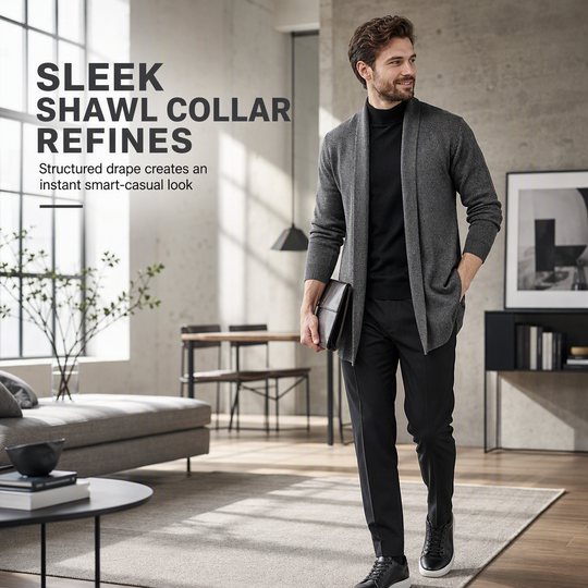 🎉This Week's Special Sales - 50% OFF✨Men's Knit Long Cardigan Jacket💝Best Gift For Him