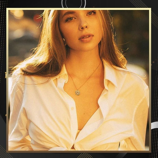 🎁Geriausia Kalėdų dovana🎁 Laimingas keturlapis dobilas & širdies formos karoliai