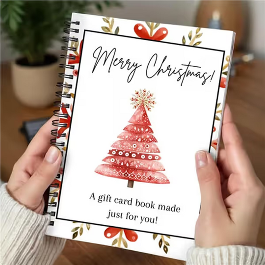 🎅Christmas Gift Card Booklet 👍DIY Spiral-Bound Christmas Gift Card Holder Book
