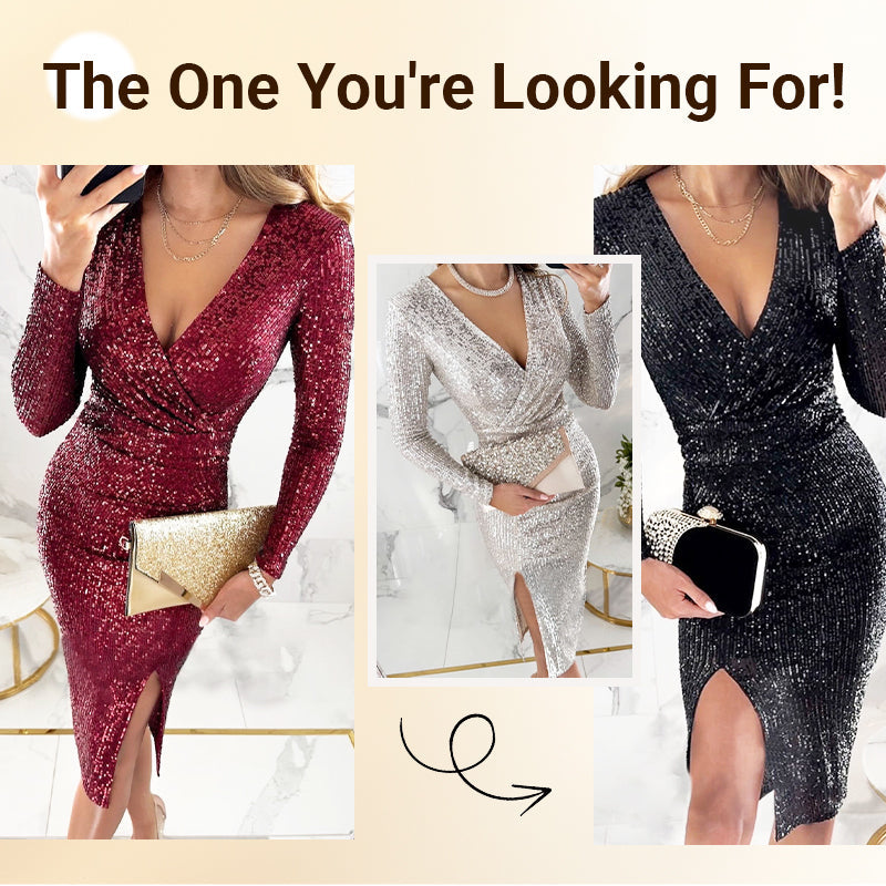 🔥🖤Black Friday Sale:50% OFF🔥Sexy Sequin Body-con Dress