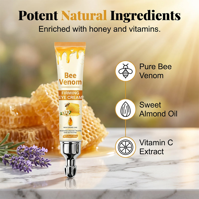 Firming Eye Cream with Natural Honey - Reduces Fine Lines & Wrinkles - Daily Use Skincare Routine - 20g - Firming Action & Natural Ingredients