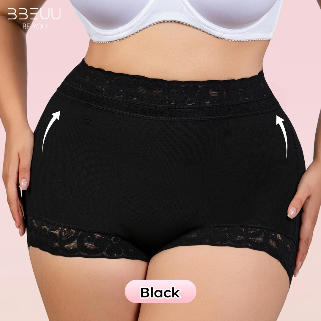 BBEUU 3PC High Waist Shapewear Panty with Anti-Slip Silicone Band - Stretchy Breathable & Seamless Tummy Control Butt Lifting for Everyday Confidence Women's Basic Minimalist Multi Colors 3Pcs Leg