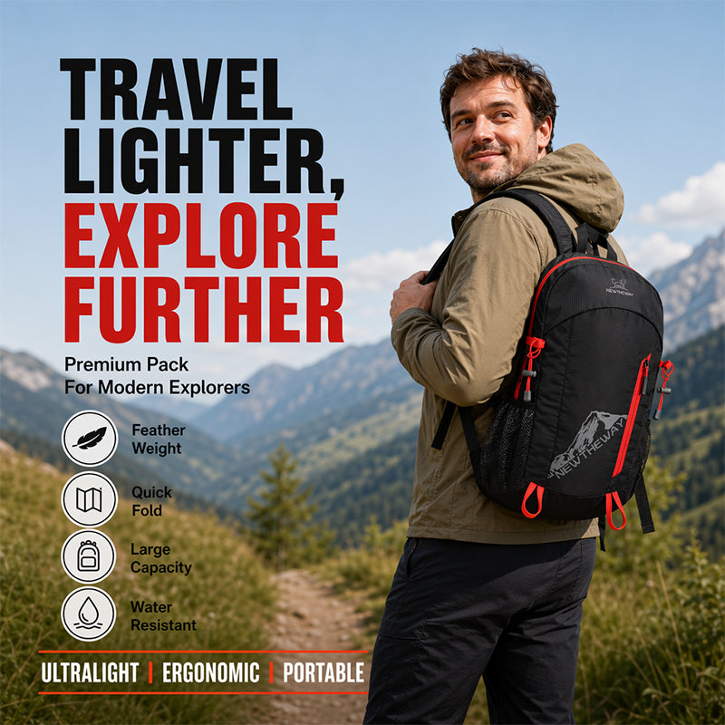 🏆 Last Week Special Price ! 🎒Foldable Waterproof Camping Backpack