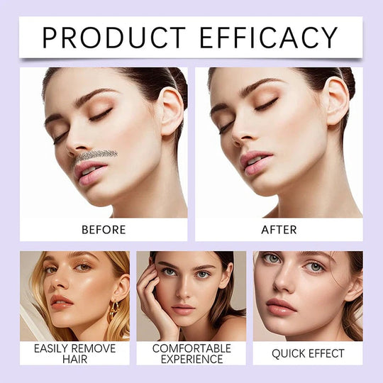 ❤️Finally!  Facial Hair Freedom: Gentle and Painless Facial Hair Removal Cream