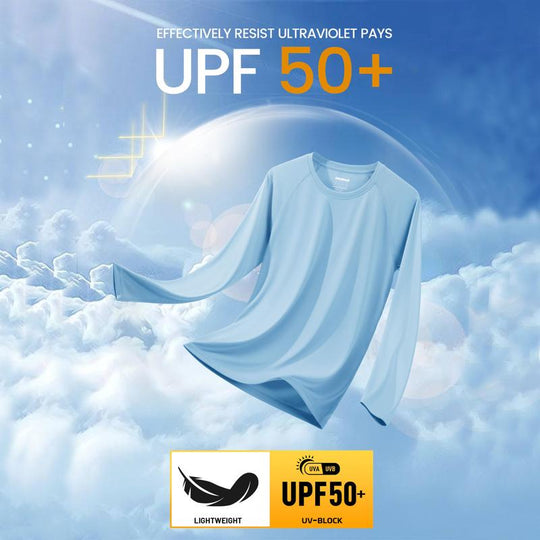 🏆70K+ Sold⚡ Men’s UPF 50+ Long Sleeve Performance Shirt – Quick Dry, Lightweight & Breathable