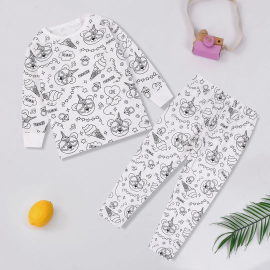 💥Hot Sale - 50%OFF🎁🎨DIY Cartoon Colorable Pajamas for Kids