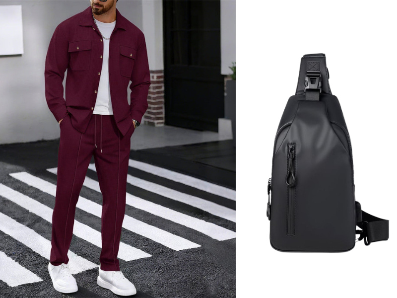 🔥 Men's Waffle Button-Up Jacket & Trousers Set – Breathable Waffle Knit, Relaxed Fit & Effortless Casual Style 👕👖