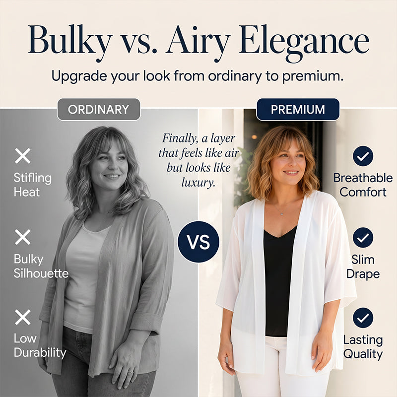 ⌛Limited-Time Offer-Women's Chiffon Open Front Cardigan Loose