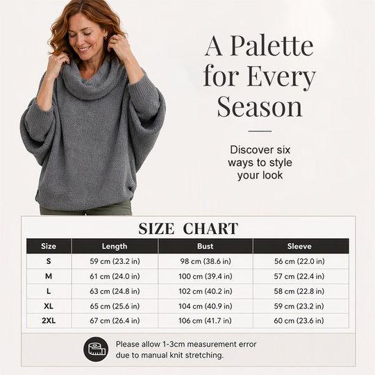 🎁Hot Sale🔥Women's Batwing Cowl Neck Sweater with Pockets